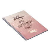 Draag altijd uw Onzichtbare Citaat van het Gewas Notitieboek (Rechterzijde)