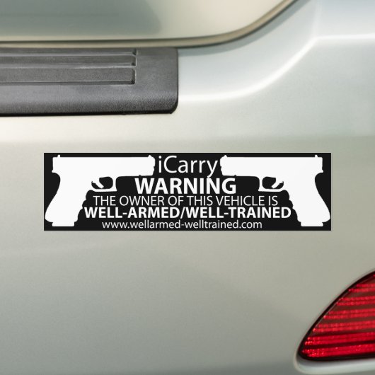 Draag/bewapend & opgeleid - Bumpersticker2 Bumpersticker (Op auto)