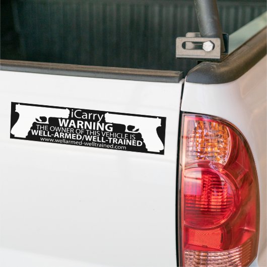 Draag/bewapend & opgeleid - Bumpersticker2 Bumpersticker (Op Truck)