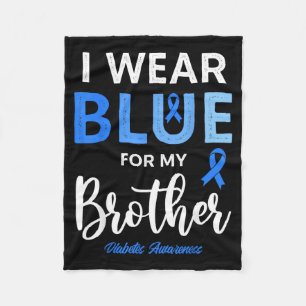 Draag Blauw Ter Steun Aan Je Broer Diabetes Bewust Fleece Deken