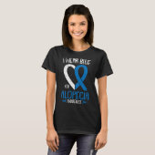 Draag blauw voor Alopecia Awareness Areata Balding T-shirt (Voorkant volledig)