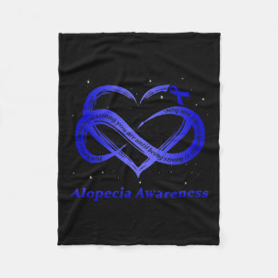 Draag blauw voor Alopecia Awareness Warrior Fleece Deken