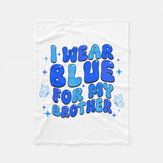 Draag Blauw voor Autisme bij Broers Autisme Bewust Fleece Deken