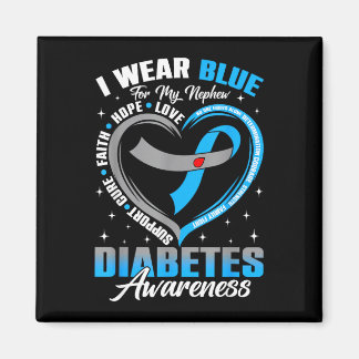 Draag blauw voor diabetesbewustzijn bij neefje bla magneet