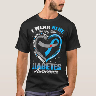 Draag blauw voor diabetesbewustzijn bij zusters bl t-shirt