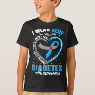 Draag blauw voor diabetesbewustzijn bij zusters bl t-shirt
