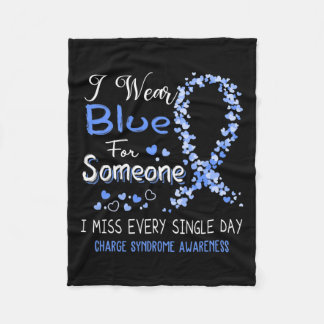 Draag blauw voor iemand Charge-syndroombewustzijn Fleece Deken