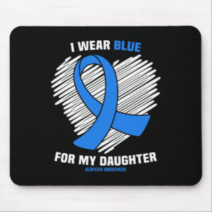 Draag blauw voor mijn dochter Alopecia Awareness 1 Muismat