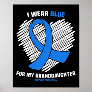 Draag blauw voor mijn kleindochter alopecia bewust poster