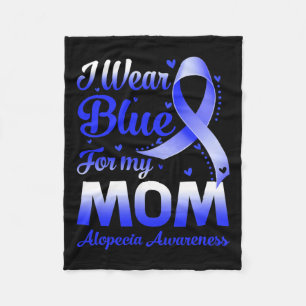 Draag blauw voor mijn moeder alopecia bewustzijn fleece deken