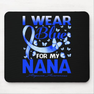 Draag blauw voor mijn Nana Alopecia Awareness Butt Muismat