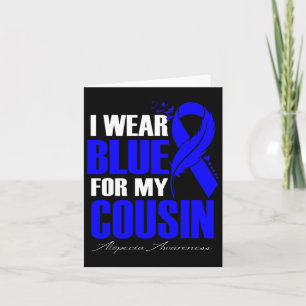 Draag Blauw Voor Mijn Neef Alopecia Veer Kaart