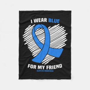 Draag blauw voor mijn vriend Alopecia Awareness Fleece Deken