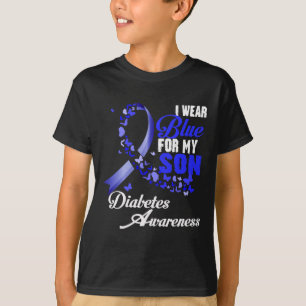 Draag Blauw Voor Mijn Zoon T1d Diabetes Bewustzijn T-shirt