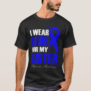 Draag blauw voor mijn zus alopecia veer t-shirt