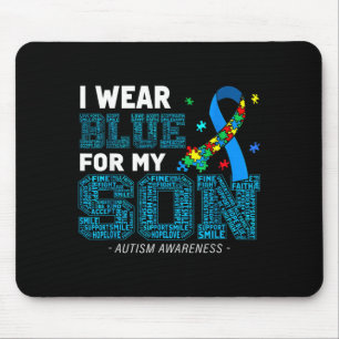 Draag Blauw Voor Son Au Awareness Moeder Vader Oud Muismat