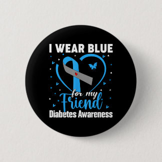 Draag Blauw Voor Vriend T1 D Diabetes Bewustzijnsm Ronde Button 5,7 Cm