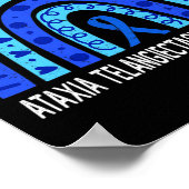 Draag Blauwe Regenboog voor Ataxia Telangiectasia  Poster (Hoek)