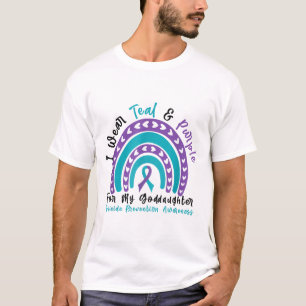 Draag Blauwgroen &amp; Paarse voor Godfather Suici T-shirt