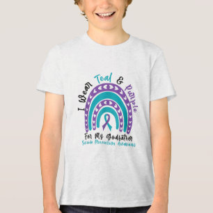Draag Blauwgroen & Paarse voor Godfather Suici Tri-Blend Shirt