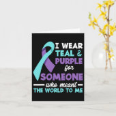 Draag Blauwgroen en Paars voor iemand van wie ik h Kaart (Gele Bloem)