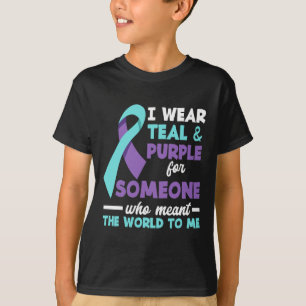 Draag Blauwgroen en Paars voor iemand van wie ik h T-shirt