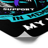 Draag Blauwgroen en Paars voor mijn neefje Suicide Poster (Hoek)