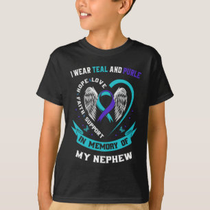 Draag Blauwgroen en Paars voor mijn neefje Suicide T-shirt