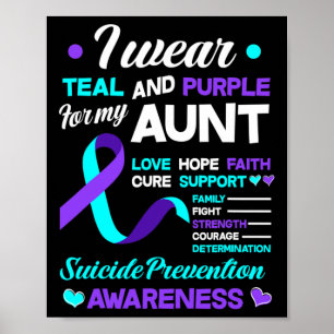 Draag Blauwgroen en Paars voor mijn tante zelfmoor Poster