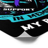 Draag Blauwgroen en Paarse Baby zelfmoordpreventie Poster (Hoek)