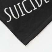 Draag Blauwgroen en Paarse Happy Suicide Bewusthei Fleece Deken (Hoek)