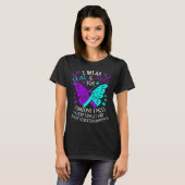 Draag Blauwgroen en Paarse Happy Suicide Bewusthei T-shirt (Voorkant volledig)