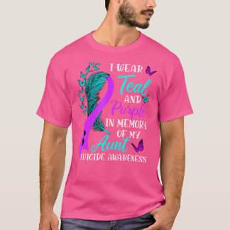 Draag Blauwgroen en Paarse ter nagedachtenis aan m T-shirt