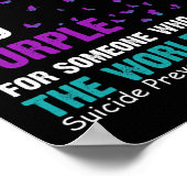 Draag Blauwgroen en Paarse zelfmoordbewustzijn en Poster (Hoek)