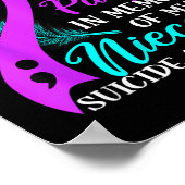 Draag Blauwgroen Paars ter nagedachtenis van mijn  Poster (Hoek)