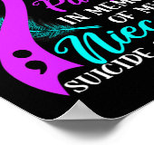 Draag Blauwgroen Paars ter nagedachtenis van mijn  Poster (Hoek)