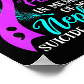 Draag Blauwgroen Paars ter nagedachtenis van mijn  Poster (Hoek)