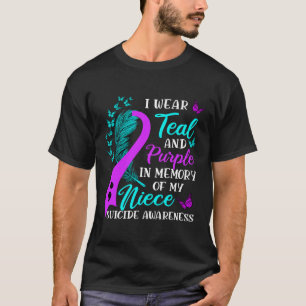 Draag Blauwgroen Paars ter nagedachtenis van mijn  T-shirt