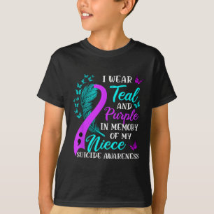 Draag Blauwgroen Paars ter nagedachtenis van mijn T-shirt