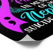 Draag Blauwgroen Paarse ter nagedachtenis aan mijn Poster (Hoek)