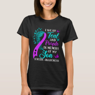 Draag Blauwgroen Paarse ter nagedachtenis aan mijn T-shirt
