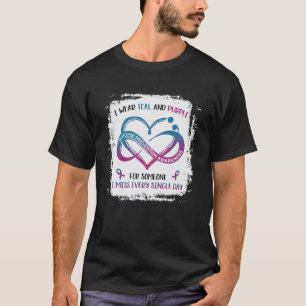 Draag Blauwgroen Paarse voor iemand die ik elke D T-shirt