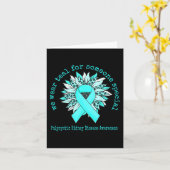 Draag Blauwgroen Polycystische Nierziekte Awarenes Kaart (Gele Bloem)