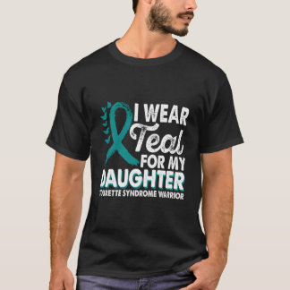 Draag Blauwgroen voor Daughter Tourette Syndrome A T-shirt