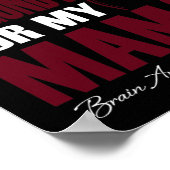 Draag Bourgondië voor mijn mama hersenaneurysma be Poster (Hoek)