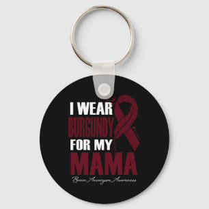 Draag Bourgondië voor mijn mama hersenaneurysma be Sleutelhanger
