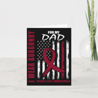 Draag Bourgondische sikkelcel bewustzijn Shirt Dad Kaart