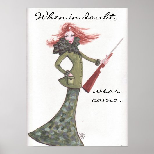 Draag camo-Poster Poster (Voorkant)