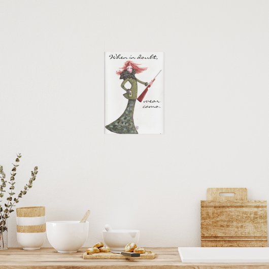 Draag camo-Poster Poster (Keuken)