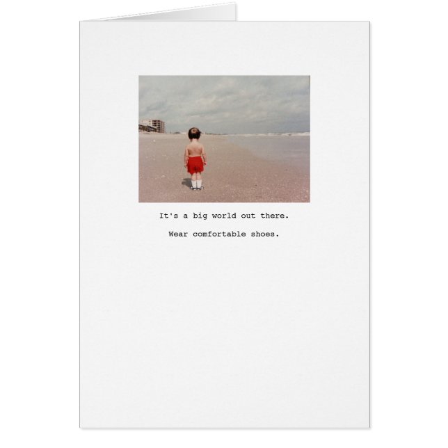 Draag comfortabele schoenen... (Voorkant)